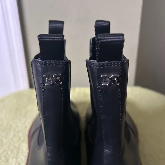 NWOB Sam Edelman Black Leather Ankle Boots Sz 8.5 - Picture 11 of 14